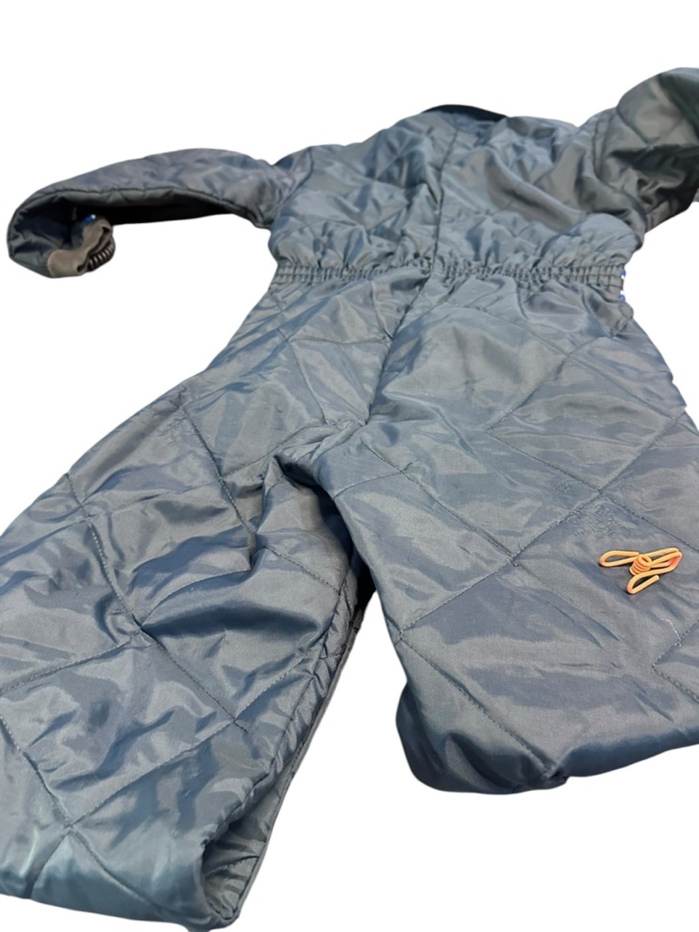 Vintage Sears Sports Center Snowsuit Navy Quilted Ski Suit Belted Retro - Picture 6 of 12